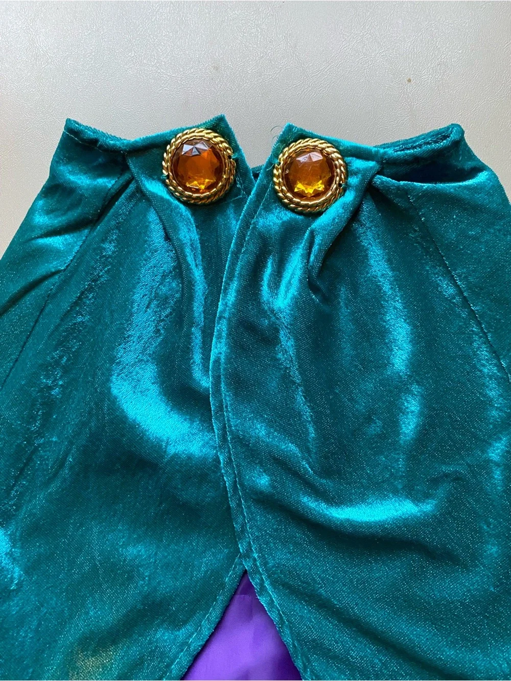 NWOT Halloween Frozen Teal & Purple Cape Size 3-4 Toddler